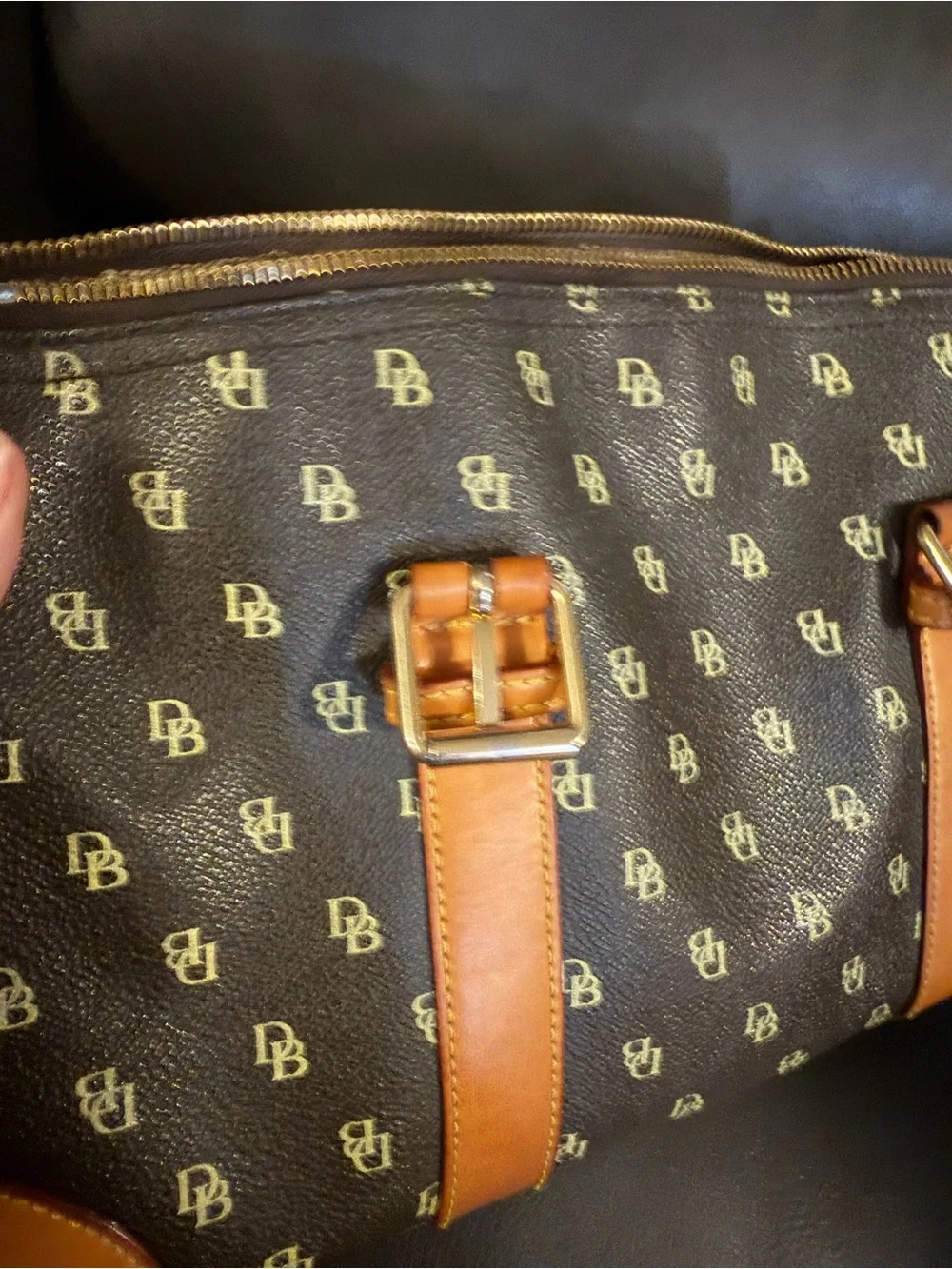 Dooney & Bourke Signature Satchel With Monogram Logo